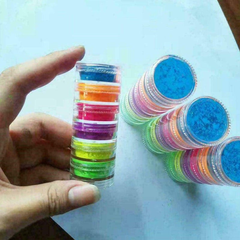 Lasting Shimmer Eyeshadow Pigment Matte Eyeshadow Colorful Nail 6 Colors Po M7P0