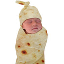 Burrito Baby Blanket Flour Tortilla Swaddle Blanket Sleeping Swaddle Wrap H F9L1