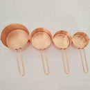 8 Pcs/set Stainless Steel Copper Plated Kitchen Measuring For-Coffee Cups I8Y3