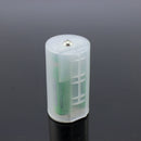 Small Size AA Battery to D Size Adapter Converter Holder Case White