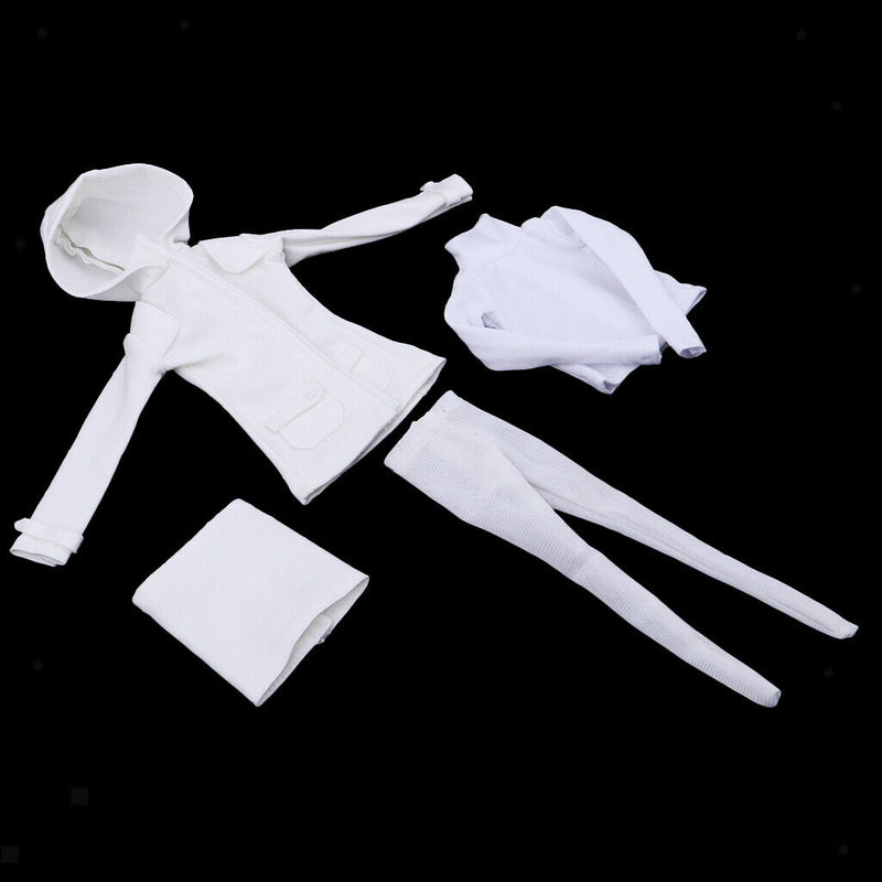 1/6 Scale Female Hoodie Jacket Shirt Skirt Stockings Set CC299 for 12" Soldier