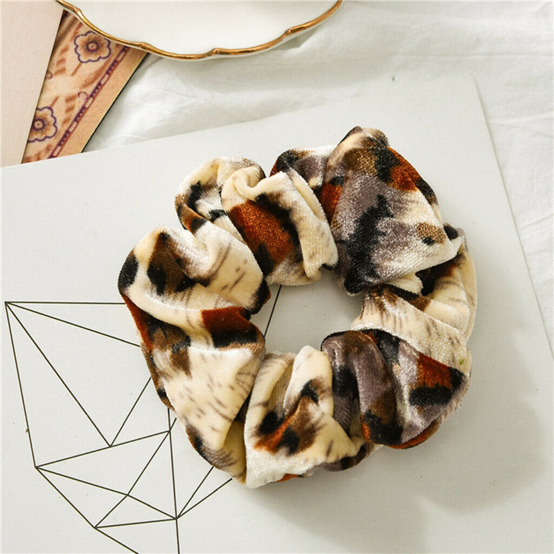 13-Pack Leopard Velvet  Scrunchies Animal Print Hair Tie Accessories