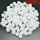 100Pcs/Pack White Car Door Panel Trim Push Pin Rivet Clip Fastener Retainer AU