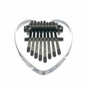 Musical Instrument Acrylic Thumb Piano Transparent Heart 8 Keys Kalimba