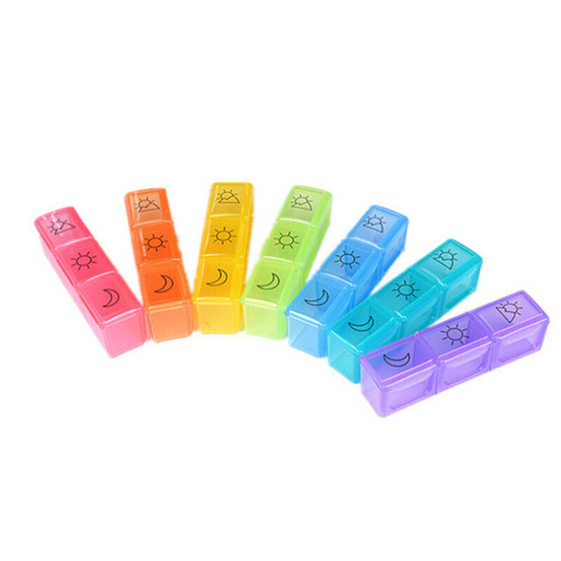 Large 21 Compartment Pill Box 7 Day Medicine Storage Organizer Containe GKO