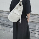 Fashion Backpack Women's Bag Large Capacity Canvas Rope Travel Bag Multi-Pu