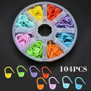104pc/kit Knitting Crochet Locking Stitch Needle Clip Markers Holder Tool