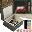 Keyless Car Key Signal Blocker Box Faraday Box Anti Theft Safety Box Leather bs