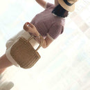 Summer Women Straw Small Shopping Tote Beach Shoulder Zipper Basket Handbag