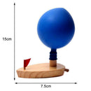 Children Bath Balloon Powered Boat Wooden Gifts Educational Toys Swimming K7K2