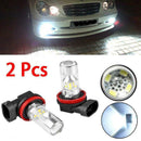 2X LED H11 Fog Light LED High Power 60W White Projector DRL Running Light