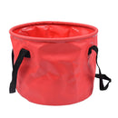 Outdoor Collapsible Water Bucket Carrier Leakproof Folding Pail Red 30L