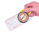 Outdoor Camping Directional Cross-country Compass Ruler Map Scale Compass-EBJ Gw