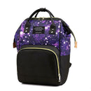 Star Sky Print Mommy Maternity Backpacks Nursing Baby Nappy Bags (Purple) SN9F