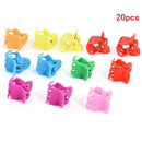 20pcs Colorful Assorted Women Girls Mini Small Plastic Hair Clips Claws Clamps