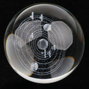 80mm Clear Crystal Glass Ball Sphere Balls Home Decoration -Solar System