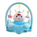 Cartoon Baby Infant Learning Sit Chair Baby Support Seat (Blue w/ Pole) A