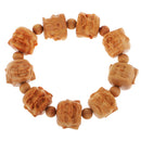 Wooden carved bracelet of eighteen Rohan for peace or lucky