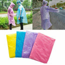 New Emergency Disposable Rain Coat Raincoats Hood Poncho Travel Hiking O4U9 J8N1