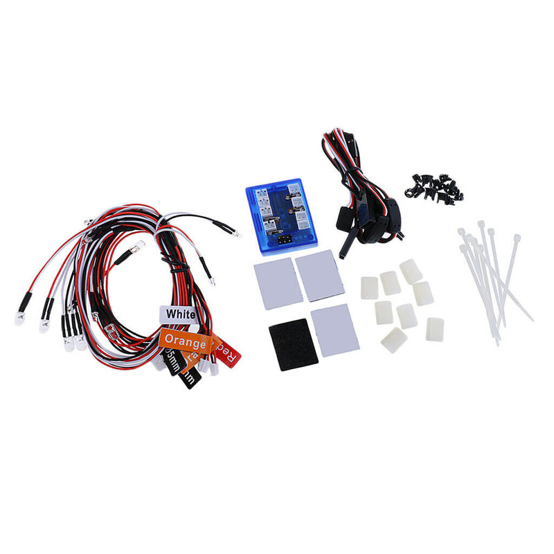 RC LED Lighting System Kit 12 LED Simulation Head Light Lamp for 1:10 RC Car