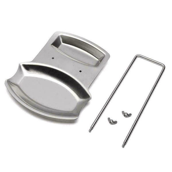 1* Stainless Steel Pot Cover Rack Stand Pan Lid Spoon Cookware Holder R4Q0