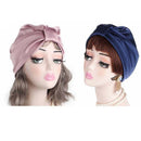 2 Pieces Womens Pure Silk Night Sleeping Cap Hats Wrap Hair Care Bonnet