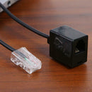 RJ45 8P8C Male to RJ11 6P4C Female Adapter Headset Audio Converter Cable