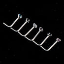 6 Pieces Stainless Steel L Shaped Nose Stud Rings Bar  20g