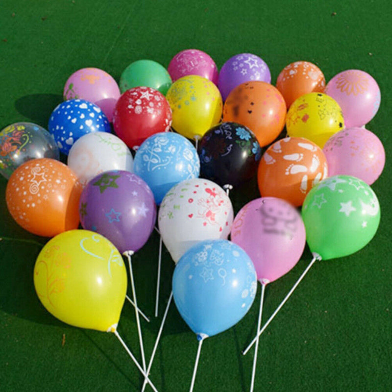 10pcs 12inch Latex Printed Balloon Celebration Party Wedding Birthday Kids LJ