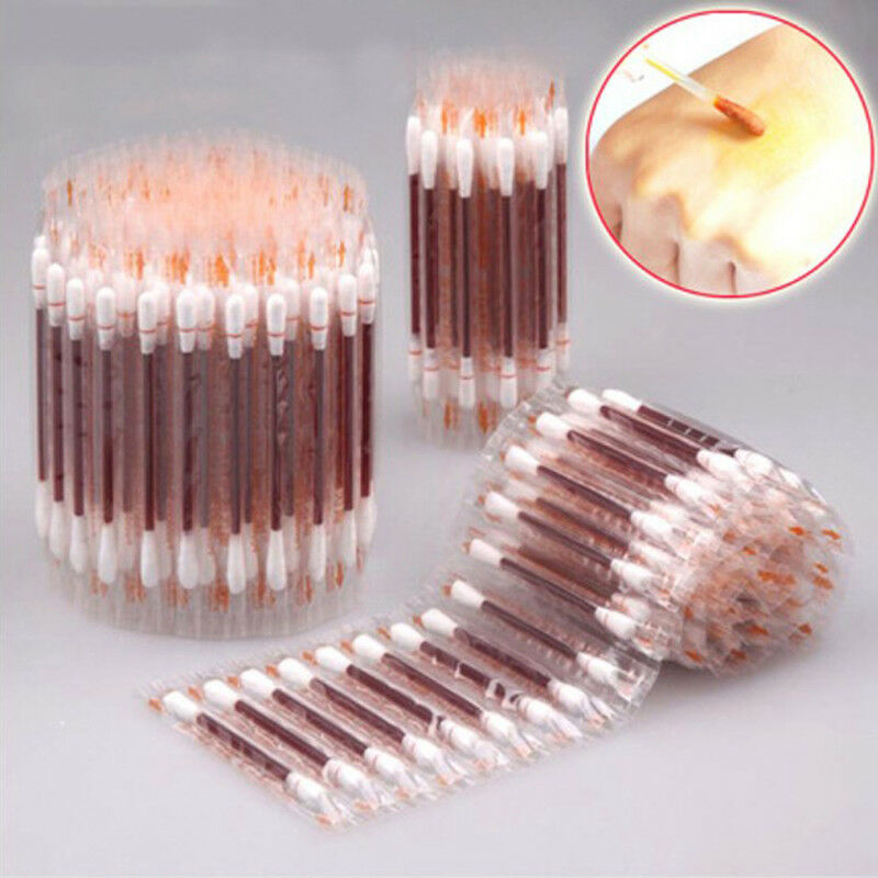 50Pcs Disposable Medical  Iodine Stick Disinfected Cotton Swab Care Tool Aid ON