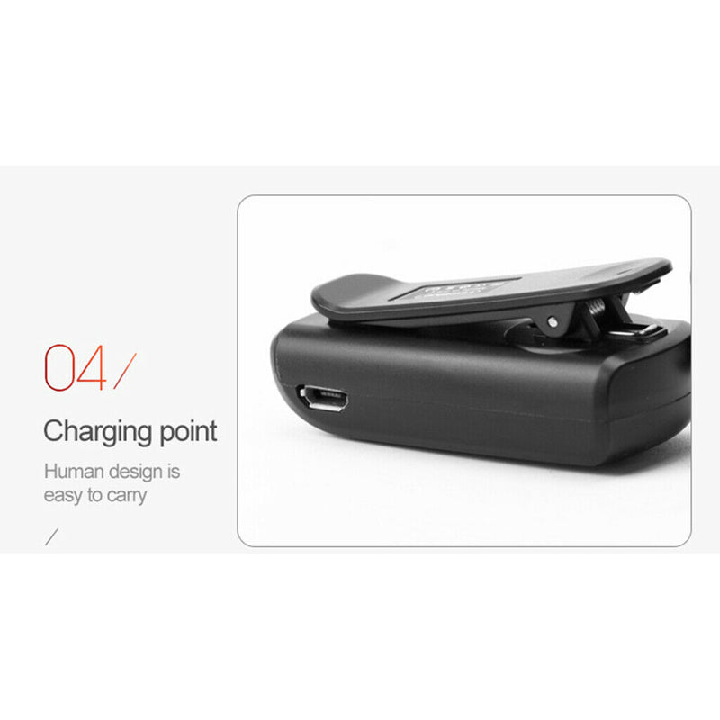 Fineblue Bluetooth Wireless Headset Headphone Collar Clip Earphone Black