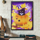 5D DIY Special Shaped Diamond Painting Pumpkin Cat Cross Stitch Mosaic Kits