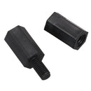 300pcs M3 Nylon Hex Screw Nut Spacer Standoff Varied Length Assortment Blac