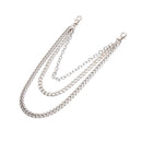 3 Layers Stainless steel Men Trouser Pant Wallet  Belt Ring Chain Punk KeyringFD