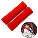 2 Pcs Red Car Seat Belt Shoulder Safety Pads Cover Comfortable Cushion FT