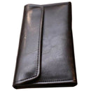 Long Wallet Female Leather Buckle Simple Business Leather Thin Wallet