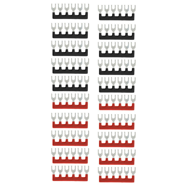 20 Pcs 6-position Fork Pre-insulated Terminal Block Terminal Block