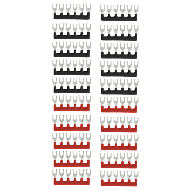 20 Pcs 6-position Fork Pre-insulated Terminal Block Terminal Block