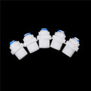 5Pcs 1/4" OD Tube - 1/2" Male Thread Straight RO Water Hose Quick Connector TO