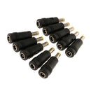10 Pack Female Male 5.5x2.1 to 5.5x2.5mm Power Supply Adapter without Cable