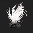 Silicone Aquarium Underwater Artificial Grass Plant 4-inch High White Q2H3