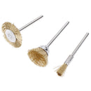 36x Steel brass Wire brushes Flat brushes Round brushes Set BX