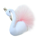 Elegant Swan Throw Pillow Ornament for Photography Props Wedding Decor Pink