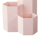 1Pc Novelty Hexagon Pencil Pen Holder Desk Storage Box Organizer Business D F9O9