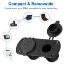 Car Charger T Dual Qc3.0 Fast Charge and Cigarette Lighter Receptacle Socke