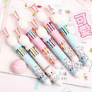 10 Color 0.5mm Cartoon Ballpoint Pen Press School Office Supplies Stationery j