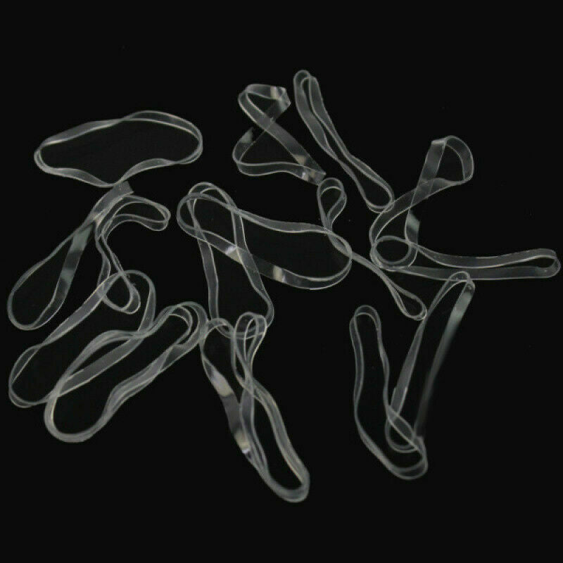 200pcs Scrunchies Tiny Clear Hair Elastic Ties Band Ponytail Holder Rubber