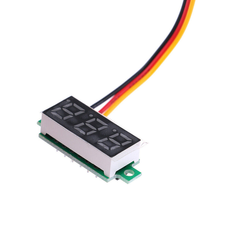 3-Wire mini DC 0-100V voltmeter LED panel 3-digital display voltage  JR