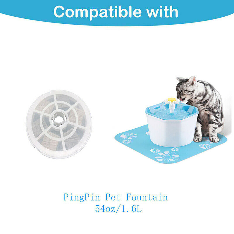 1.6L Automatic Dog Cat Electric Water Fountain USB Pet Bowl Drinking FilterB Gw