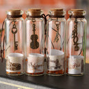 12pcs Mini Empty Glass Bottles Wishing Bottles Pendant Vials Jars Cork Stopper